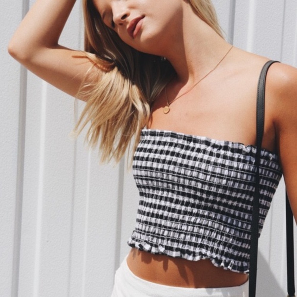 Brandy Melville Gingham Cleo Tube Top